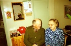 Bror och Greta Karlsson på senare tid, i köket huset vid Pålssons.